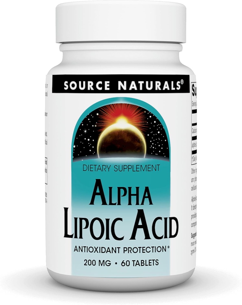 Quelle Naturals Alpha Lipoic Acid 200 mg unterstützt gesunden Zucker Stoffwechsel, Leberfunktion & Energie Generation - 60 Tabletten