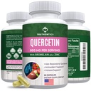 TRUTHENTICS Quercetin mit Bromelain und Zink 1050mg - Premium Zink Quercetin Ergänzungen für Immun-, Respiratory & Seasonal Support - Non-GMO, Glutenfrei - 60 Veggie Kapseln
