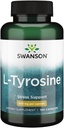 Swanson L-Tyrosin - Aminosäure-Ergänzung Förderung Stress-Unterstützung, kognitive Funktion und psychische Klarheit - Hilft die allgemeine Gehirngesundheit zu unterstützen - (100 Kapseln, 500mg Jeder)