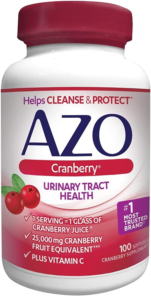 AZO Cranberry, Maximale Stärke, Softgels 100 ea (Pack mit 4)
