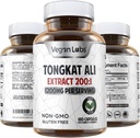 Vegan Labs Tongkat Ali 200:1 Extract, 1200MG Per Servings- 180 Vegan Kapseln- Unterstützt Energie und Stamina- Gluten Free, Non-GMO Premium-Qualitätsergänzung