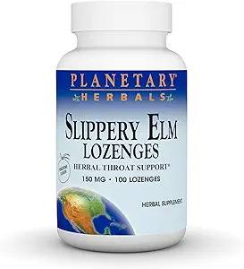 Erboristeria planetaria Slippery Elm Tangerine Lozenges, Herbal Throat Support, 100 Lozenge