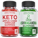 60 Keto Apple Cider Essiggummis Advanced Weight Loss + 60 Ashwagandha Gummies - 1500MG Ashwagandha Per Serving
