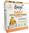 Konsyl Daily Fiber Orange 100% natürliches Psyllium Husk Pulver - Natürlich gesüßt - Glutenfrei - 30 individuelle Stickpacks