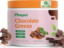 Greens Superfood Powder Kids Drinks - Yummy Chocolate Green Superfood Powder per bambini - Integratori di miscela di cioccolato senza zucchero - Verdi giornalieri con Spirulina & Chlorella - 60 Serve