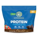 Polvere di proteine vegetali organiche | Polvere di proteine organiche vegana cioccolato aromatizzata con aminoacidi BCAA e miscela di pea semi di canapa | Filler di latte di soia non OGM & Gluten Free (Chocolate, 90 Servings)