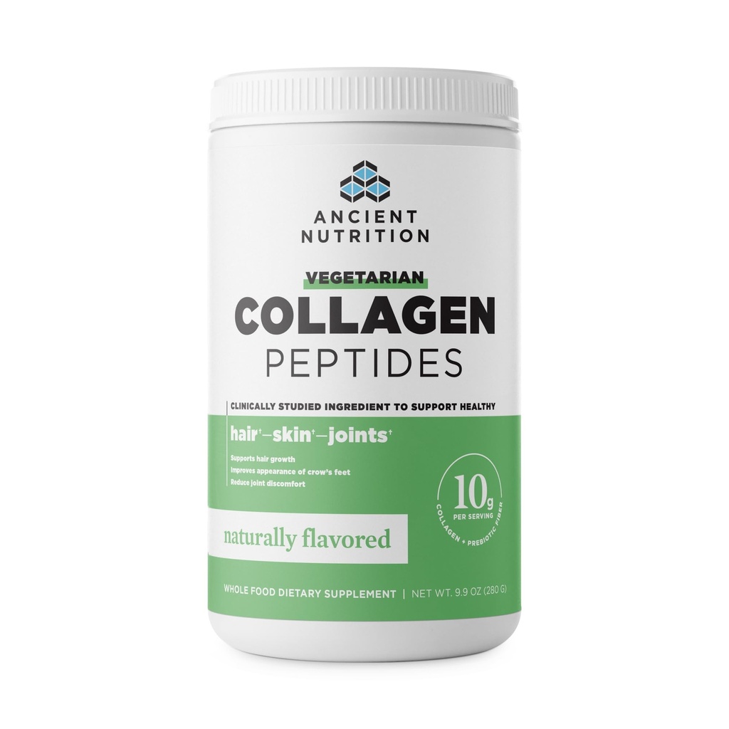 Antike Ernährung Vegetarische Collagen-Peptide, Collagen-Pulver mit natürlichem Geschmack, Präbiotika und Probiotika, unterstützt gesunde Haut, Haar, Gelenke, Verdauung, 28 Servierungen