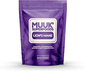 MUUK' SUPERFOODS Organic Lion's Mane Mushroom Polvere