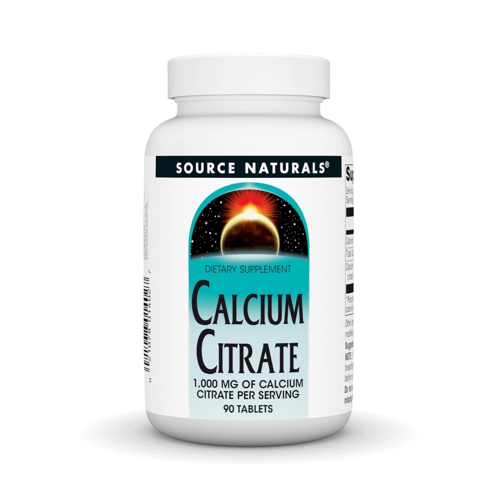 SOURCE NATURAUX Citrate de calcium 1000 mg de calcium par portion, 90 Nombre