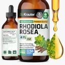 BIO KRAUTER Rhodiola Supplement Liquid - Pure Rhodiola Rosea Tincture for Calmness Support - Alkohol &amp; Zucker Free Extract - 4 Fl.Oz.