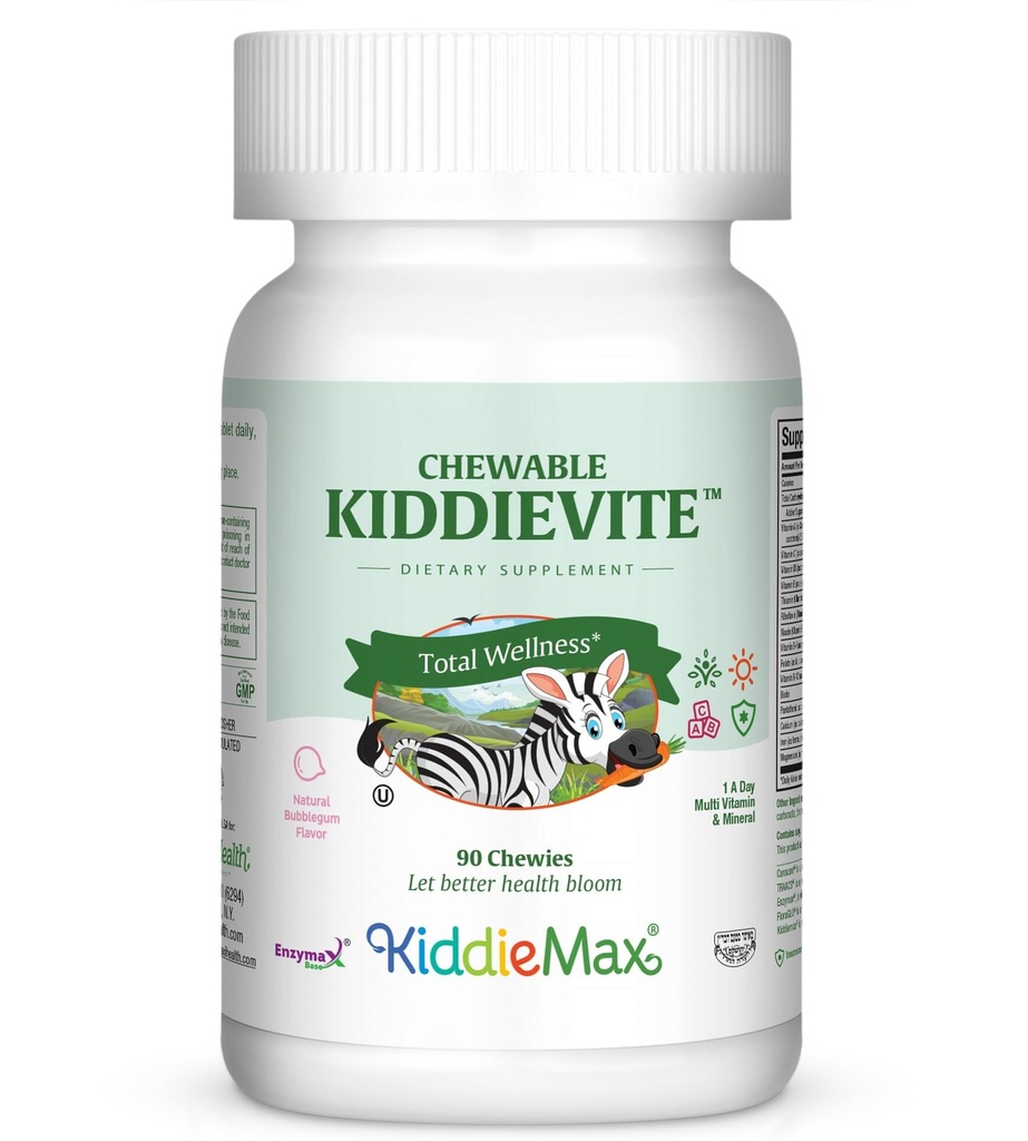 Multivitamina masticabile per bambini – Vitamine per bambini & Multivitamina con vitamina C, A, E 3, D3, Calcio B12, B-1, Ferro da stiro, Zinco Integratore Dietetico - Supporto Digestivo - per bambini Bubble Gum 90 Tablet masticabili