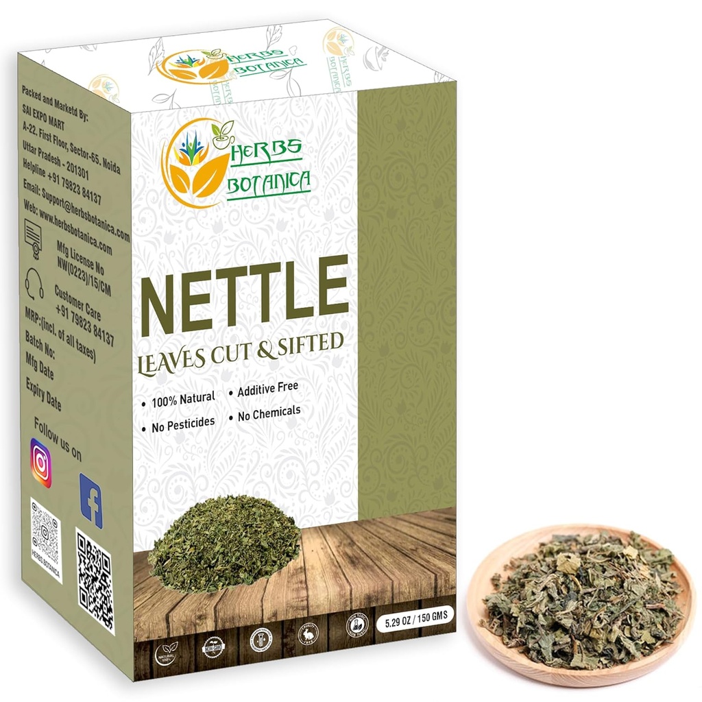 Kräuter Botanica Nettle Blatt für Tee geschnitten und gesäumt für Nourishing Kräutertee, Smoothies Infusionen, Stinging Nettle Leaf Ortiga Wellness Supplement Vegan Non GMO 5.29 oz