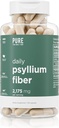 Tägliche Psyllium Husk Fiber Supplement von Pure für Herren & Rein für Ihre | Verdauungs-Regalität & Gut Gesundheit Unterstützung | lösliches Faserpulver, 2,175mg pro Servieren | 150 Kapseln