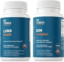 Dr. Tobias Lung Health & DIM Complex Supports Lung Cleanse & Detox Formula, Estrogen Detox & Balance Complex, per Uomini & Donne, Non OGM