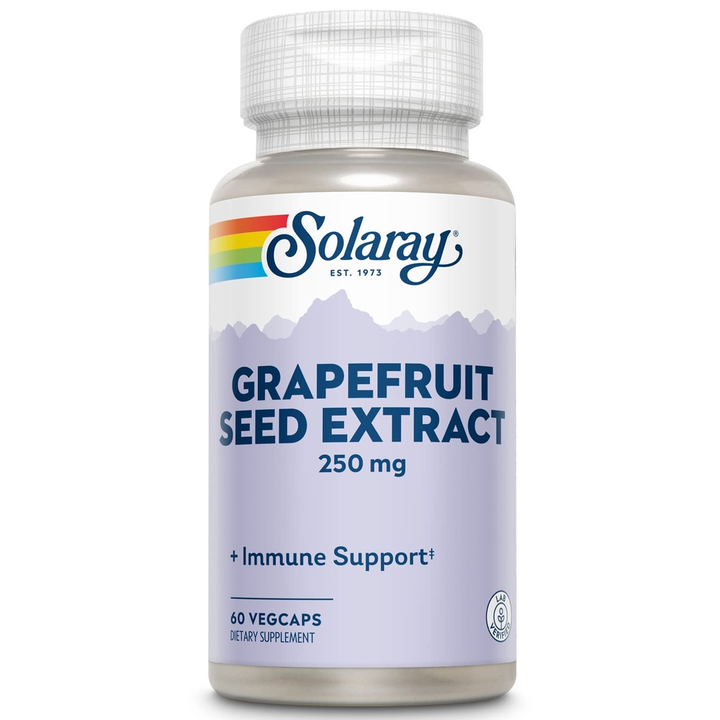 SOLARAY Potence garantie Extrait de graines de pamplemousse, bouchon de vésicule (Btl-Plastique) 250mg