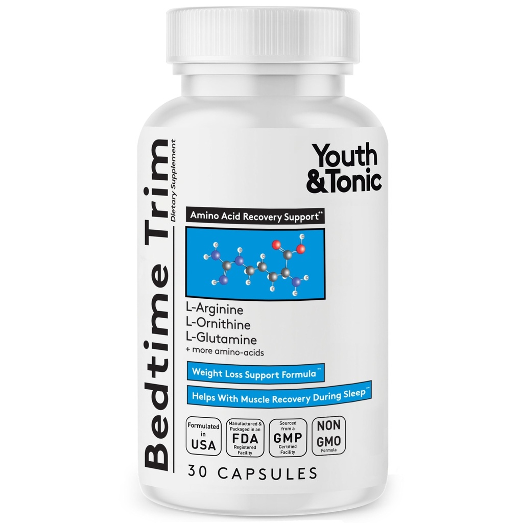 Giovani e tonico PM Bedtime Trim Aminoacidi Supplemento pillole per gli uomini e le donne | 30 capsule per sostenere il metabolismo e muscoli magra disfatti durante il tempo di notte