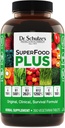 Dr. Schulze's SuperFood Plus | Vitamina & Mineral Herbal Concentrate | Nutrizione giornaliera & Aumento di energia | Gluten-Free & Non OGM | Vegan | 390 Tabs | Packaging May Vary