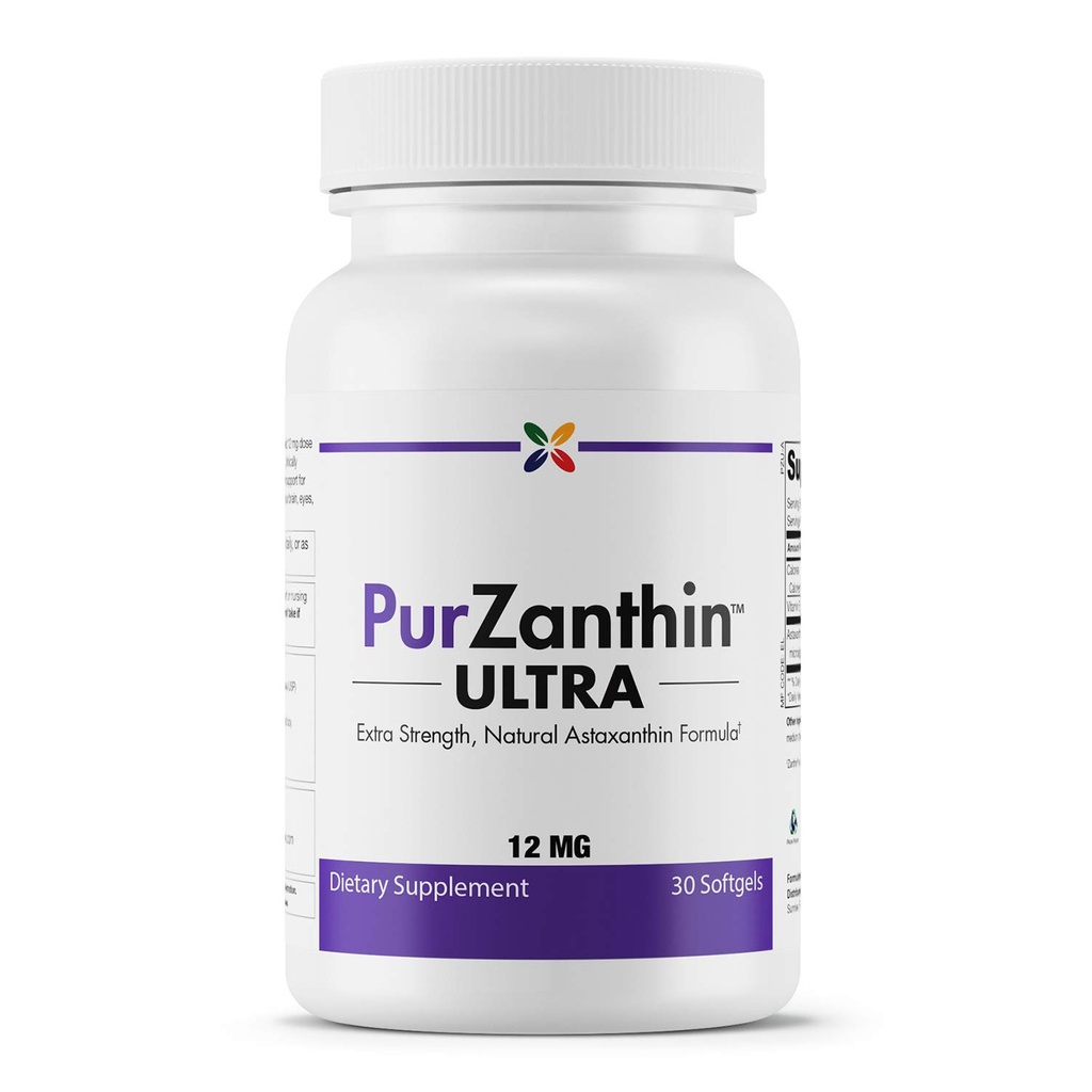 Jetzt aufhören PurZanthin Ultra Natural Astaxanthin 12 MG Softgels (1 Packung)
