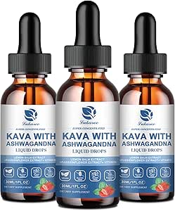 (3 Pack) Kava Kava Root Extract Supplemento - Alta concentrazione Kava w/Ashwagandha, Limone Balm, Radice valeriana per Immune & Salute complessiva - Vegan, Alcol-Free