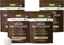 Igennus Vegan Collagen Peptide Powder, Enhanced with Glycin, Proline & Hydroxyproline & Cofactor Vitamin C, Non GMO, Complete Vegetarian Plant Based Collagen Powder Booster, 4 x 35 Servierungen