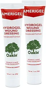 AMERIGEL Hydrogel Wound Dressing (1 oz.) Due pacchetti - fornisce l'ambiente di guarigione di Moisture-Rich per i tessuti secchi