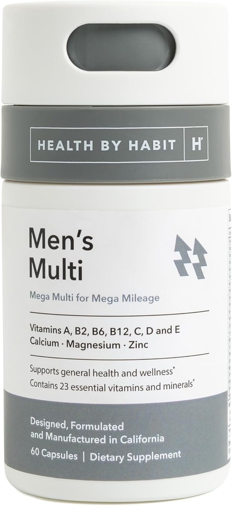 Gesundheit von Habit Mens Multi Supplement (60 Kapseln) - 23 essentielle Vitamine und Mineralstoffe, Unterstützt Allgemeine Gesundheit & Wellness, Non-GMO, Zuckerfrei (1 Packung)