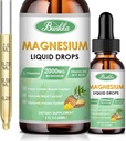 Magnesium-Glycinat-Ergänzung, Magnesium-Komplex-Flüssigtropfen mit 500mg Magnesium-Glycinat, Magnesium-Zitrat, Vitamin - 30 Tage Versorgung