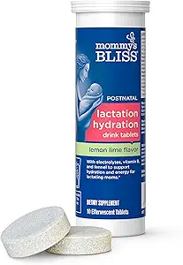 Beatitudine della mamma Lactation Bevande di idratazione, Lime di limone Flavor, Elettroliti + B Vitamine, 1 confezione (10 compresse)