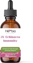 3X Echinacea Immunität Extra Strong Concentrated Organic Echinacea Blend mit Angustifolia und Purpurea Root, Kräuter und Blume für Immununterstützung, Flüssiger Alkoholextrakt, 2 flüssige Unze (60ml)
