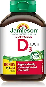 Jamieson vitamina D 1000iu 180 Softgels