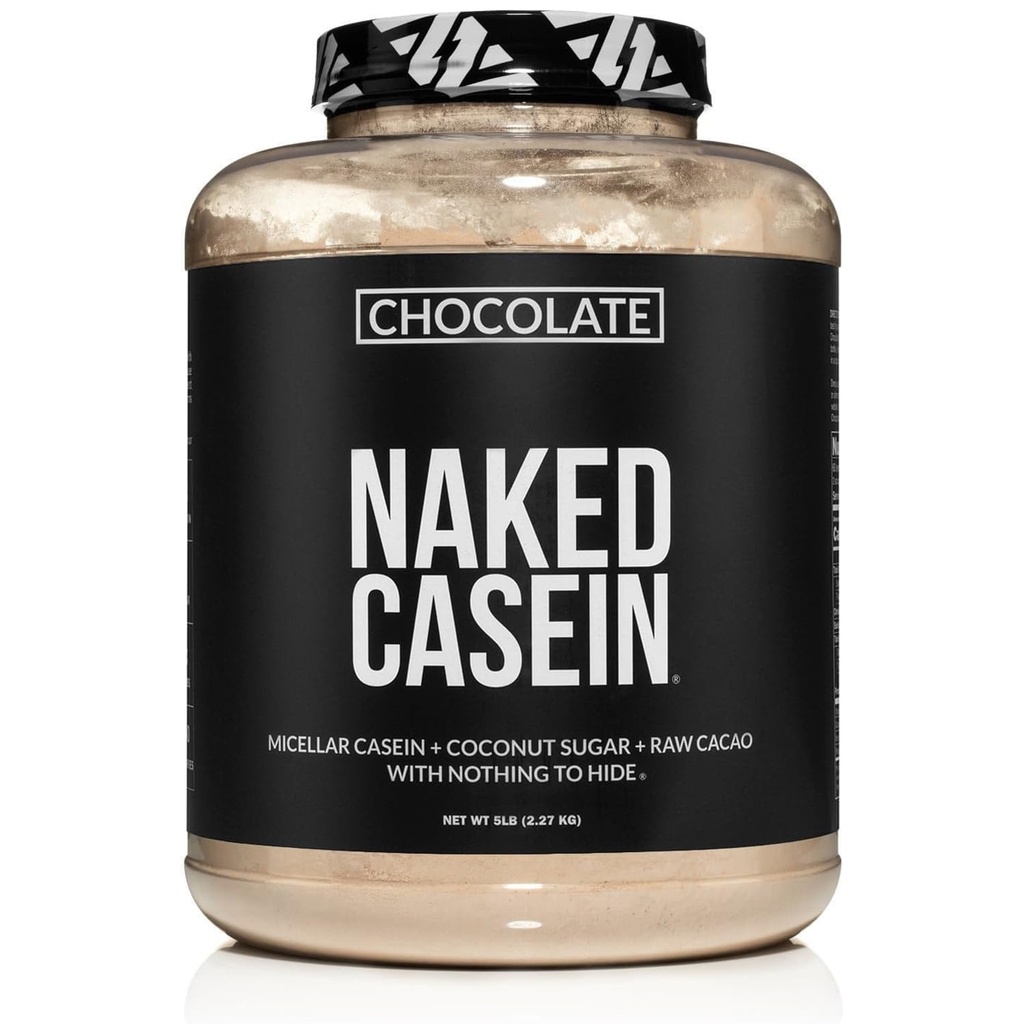 Caséine de chocolat nue - Protéine de caséine micellaire de chocolat - 5 livres en vrac, sans OGM, sans gluten, sans soja, sans réserve - stimuler la croissance musculaire - améliorer la récupération - 60 portions