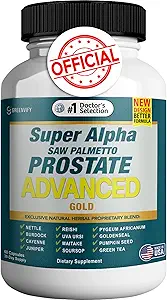 Super Alpha Saw Palmetto Prostate Avanzato - Integratore di salute della prostata per gli uomini - Supporta la salute del tratto urinario, riduce l'urgenza e migliora il svuotamento della vescica (60, uomini)