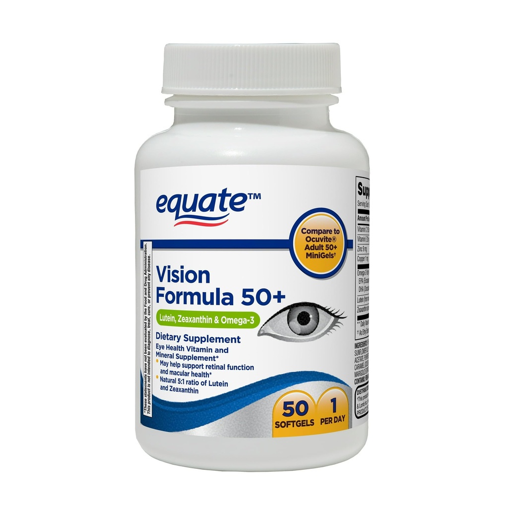 Convergence Vision Formule 50+ Gels doux Supplément alimentaire, 50 Compte