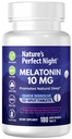 Notte perfetta della natura | Melatonin 10mg | 180 compresse di dissolvenza rapida | Natural Mixed Berry Flavor |High Potency | Sugar Free | Vegan | Gluten Free | Dimensione del valore