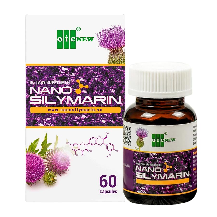 Nano Silymarin - 60 Capsules - Le soutien de la santé du foie et la stabilisation des cellules hépatiques - La Nano Technology augmente l'absorption jusqu'à 99,9 %