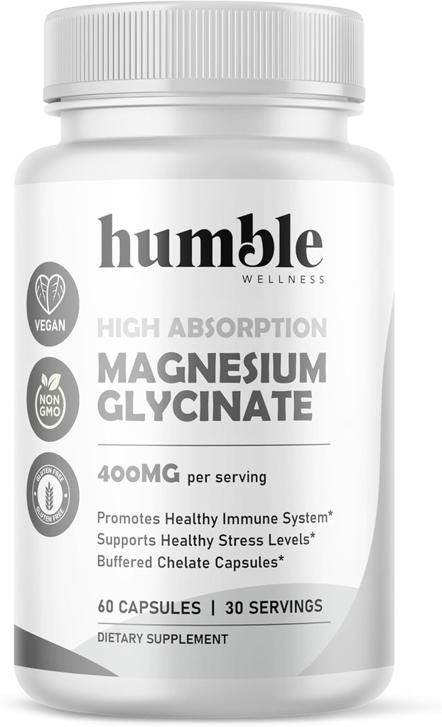 Magnesium Glycinate Supplement - Chelated - 30 Day Supply