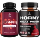 Ensemble de suppléments d'extrait de Forskolin pur pour l'énergie améliorée pour les suppléments d'énergie à base de plantes adultes et complexe d'extraction de mauvaises herbes en chaleur pour l'énergie améliorée et l'endurance