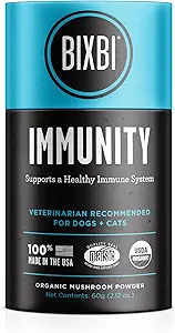 Integratori di vitamine del cane BIXBI Supporto immunitario Supplemento giornaliero del gatto, Supplemento della polvere, 2 mesi di alimentazione US