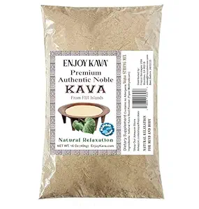 Premium Noble Kava Poudre (1 sac LB) Buvez de la poudre pour se détendre de Fidji EnjoyKava.com