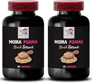 Lifestyle Companion - Muira PUAMA BARK Extract - Power Surge, Natural Energy Boost, Balanced Boost, Adventure Readiness, Herbal Drive Activation, Energizing Plant Power 2 Flaschen 120 Kapseln