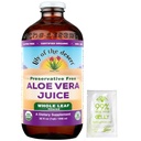 Lily Of The Desert Aloe Vera Juice, Preservative Free - Toute la feuille Aloe Vera boisson avec des vitamines naturelles, enzymes digestives pour la santé Gut, stomach Relief, Wellness, Glowing Skin, Gelly Sachet inclus