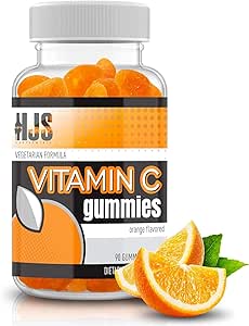 Vitamina C Gummies | Chewable Orange Flavored | Supporto immunitario | Heart Health | Gluten-Free & Vegetariano | Vitamina C Gummies per adulti e bambini- 90 Conte