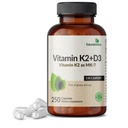 Futurebiotici Vitamina K2 (MK7) con D3 Supplemento - Formula non OGM - 5000 IU Vitamin D3 & 90 mcg Vitamina K2 MK-7, 250 capsule vegetariane