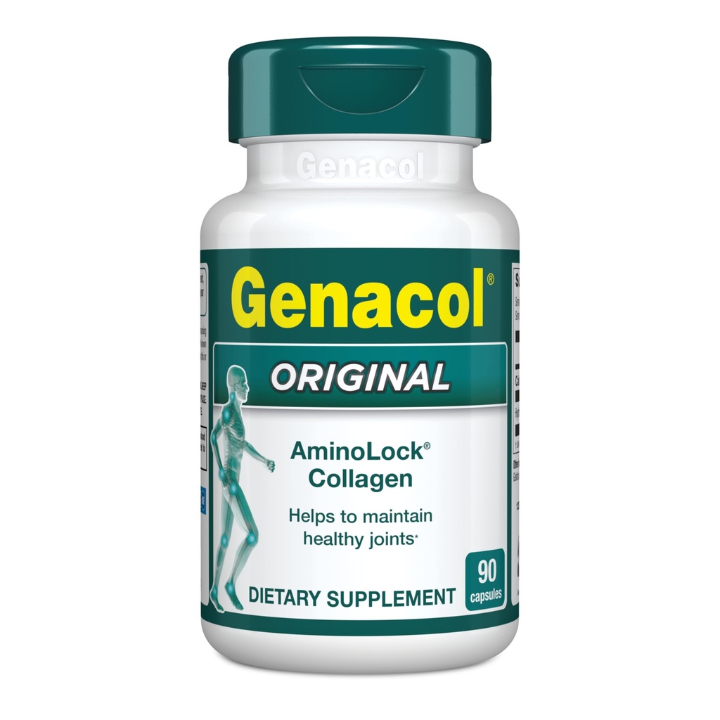 Genacol Original – Supplément de collagène avec des peptides de collagène ultra-hydrolysés, maintient la santé articulaire, pour les articulations et les genoux, 90 capsules (30 jours d'approvisionnement)