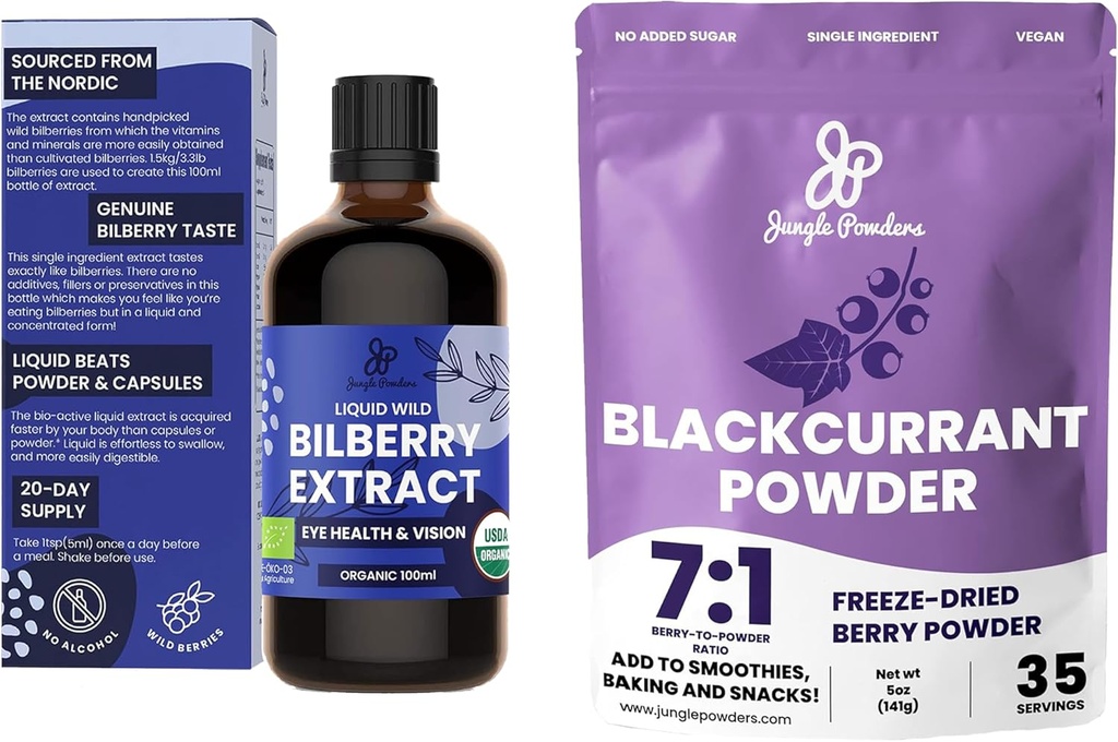 Dschungel-Pulver Wild-Berberry-Extrakt für Augen USDA Organic 3.4oz Blackcurrant Powder Bundle Freeze Dried Black Currant Extract for Smoothies