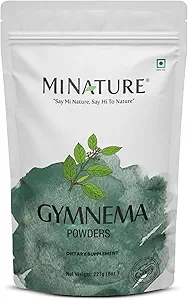 Mi Nature Gymnema Powder| 227g (8 oz)(0.5 lb) |Pure & Natural | Non-GMO, No Preservatives| Gurmar |Tradizionalmente utilizzato per il supporto benessere