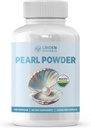Supplément en poudre de perle 500mg, 120 Capsules - Source naturelle d'acides calcium et aminos, Antioxydants anti-âge pour les soins de la peau, non-OGM