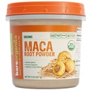 BareOrganics Maca Root Powder, Organic, Vegan, Non OGM, Gluten-Free, Energy & Stamina Support, 8 oz