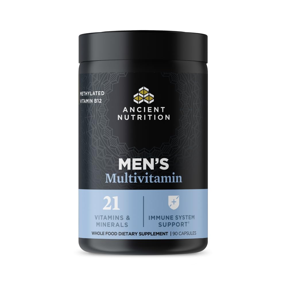 Antica Nutrizione Multivitamina per gli uomini, Multi Men's, Vitamina D, C, E, B12, Zinco, Magnesio, Supporta il sistema immunitario sano e la salute di ossa, 90 Ct