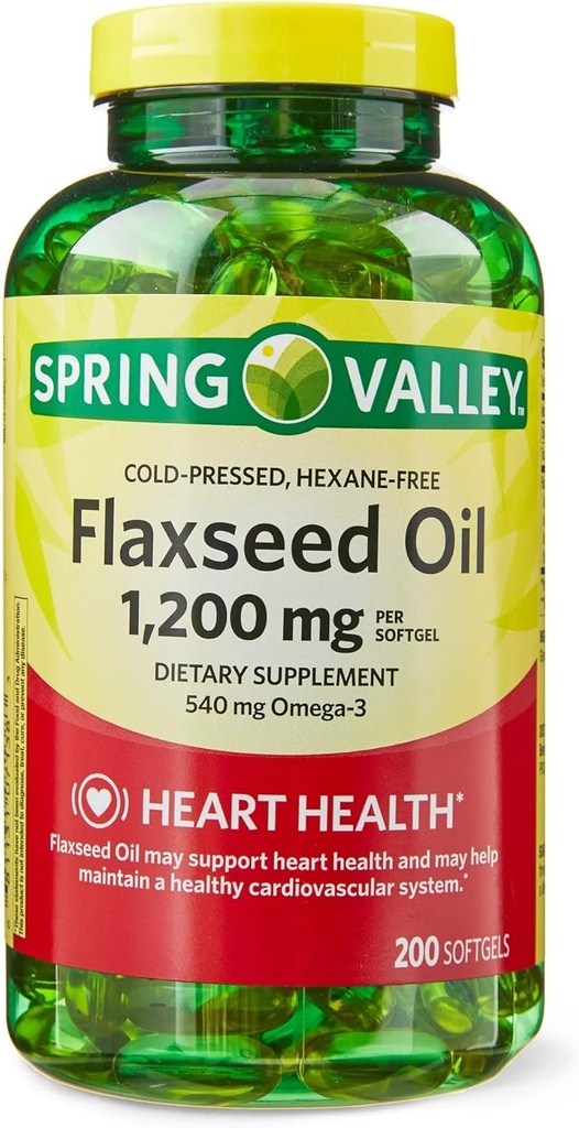 LLK Flaxseed Oil Softgels Nahrungsergänzung, 1.200 mg, 200 Count